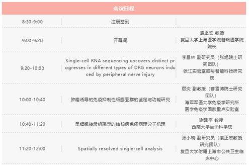 單細(xì)胞測(cè)序技術(shù)與應(yīng)用專(zhuān)題研討會(huì)時(shí)間表