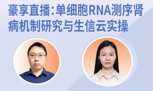 豪享直播 | 單細(xì)胞 RNA 測序腎病機(jī)制研究與生信云實(shí)操