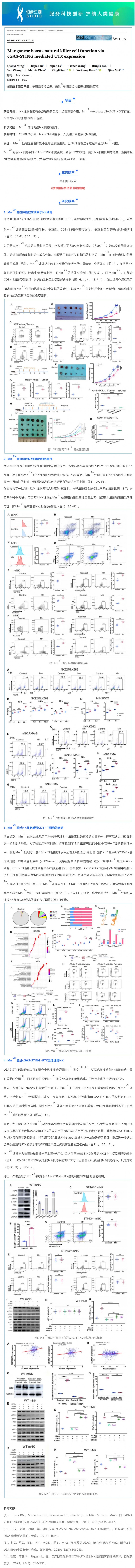項(xiàng)目文章_單細(xì)胞測(cè)序組全面揭示錳離子在腫瘤 NK 細(xì)胞調(diào)控中的作用