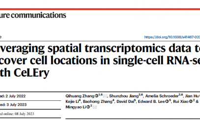 基于空間轉(zhuǎn)錄組學數(shù)據(jù)并通過 CeLEry 恢復 scRNA-seq 數(shù)據(jù)中的細胞位置
